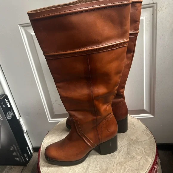 new Frye Women's Jean Tall Pull On Extended Wide Calf Boot FR40672WC CARA Sz 9 - Picture 10 of 16